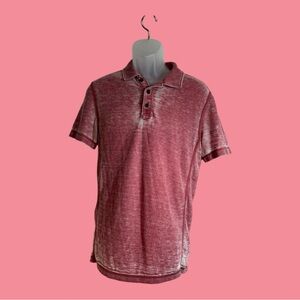 Men’s Distressed Polo Shirt Super Soft Short Sleeve Athletic Fit Size S